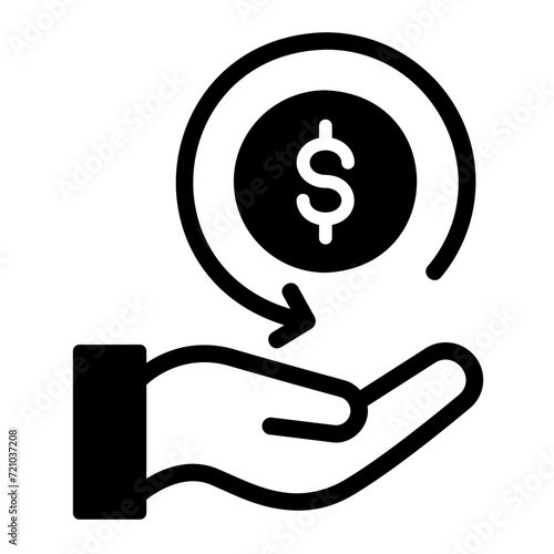 cashback glyph icon