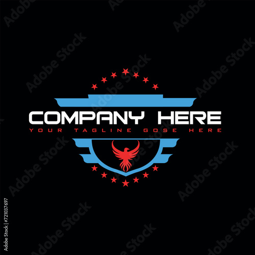 Eagle logo. The Hawk emblem design is editable for your business. 