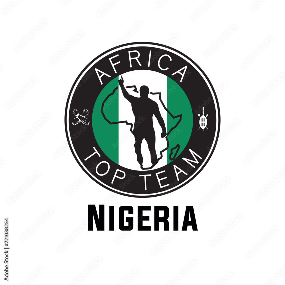 isometric Map of Nigeria with the national flag. Vector Illustration. isometric Map of Nigeria with the national flag. Vector Illustration.