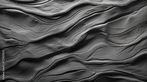 Abstract black and white wavy background. 3d rendering, 3d illustration. Generative AI