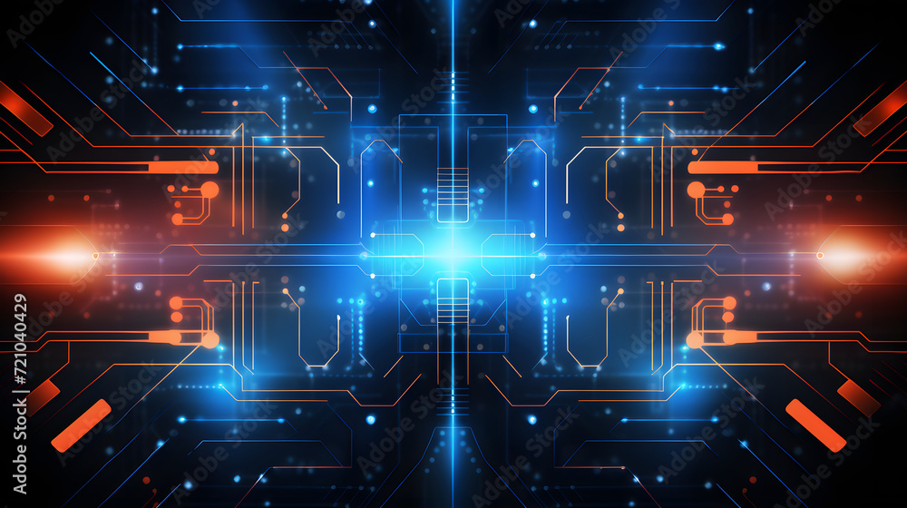 Obraz premium Abstract technology background Hi-tech communication concept futuristic digital innovation background vector illustration