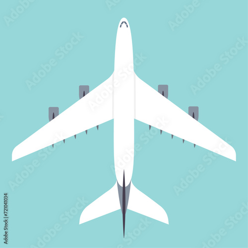 Passenger airplane isolated vector illustration graphic