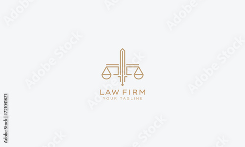 Attorney and lawyers logo design vector template