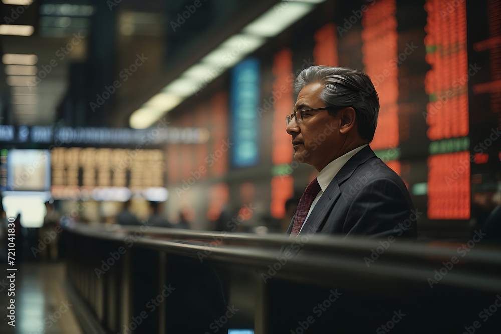 Naklejka premium Navigating the Waves of Wealth: Decoding the Dynamics of the Stock Market