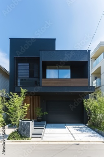 A small flat roof modern house