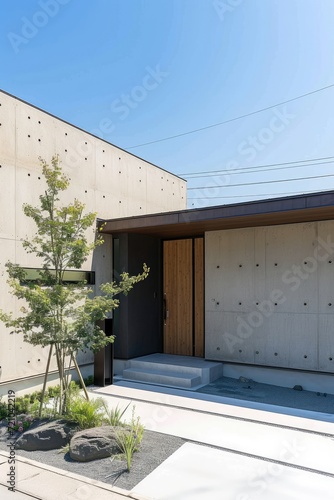 A small flat roof modern house
