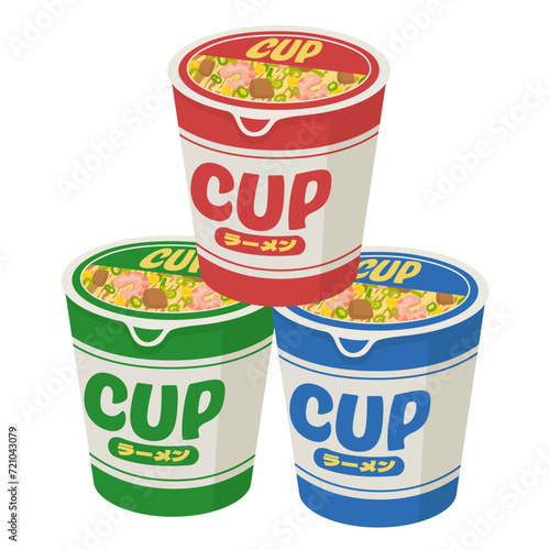 カップラーメンのベクターイラスト