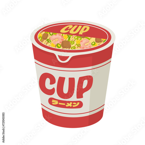 カップラーメンのベクターイラスト