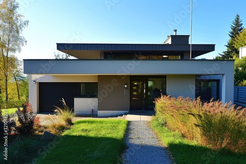 A small flat roof modern house