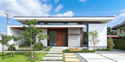 A small flat roof modern house