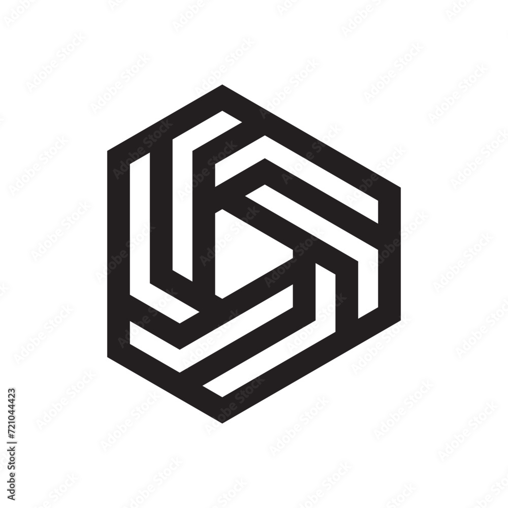 Abstract of intersecting triangles simple thick lines Abstract of intersecting triangles simple thick lines