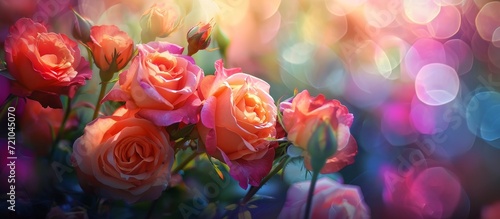 Vibrant Roses Searching Passionately For Their Captivating Color