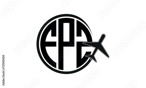 FPZ three initial letter circle tour & travel agency logo design vector template. hajj Umrah agency, abstract, wordmark, business, monogram, minimalist, brand, company, flat, tourism agency, tourist