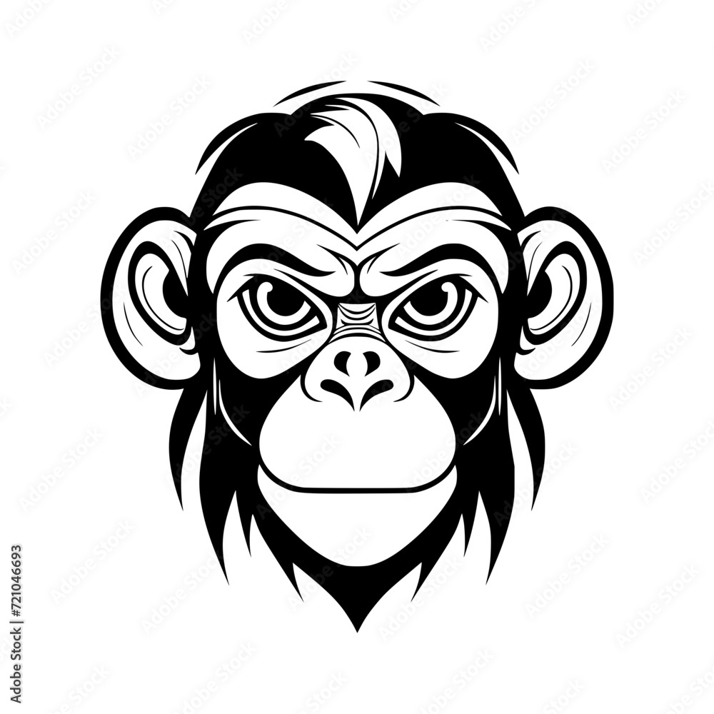 Baby Monkey cartoon Icon logo Vector illustration