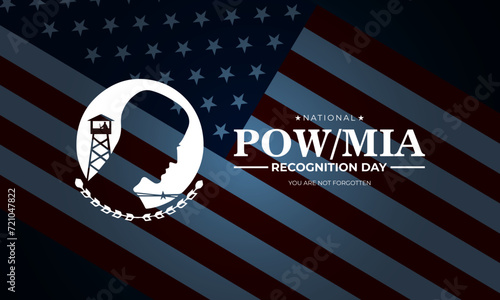 National POW MIA Recognition Day September 15 Background Vector Illustration