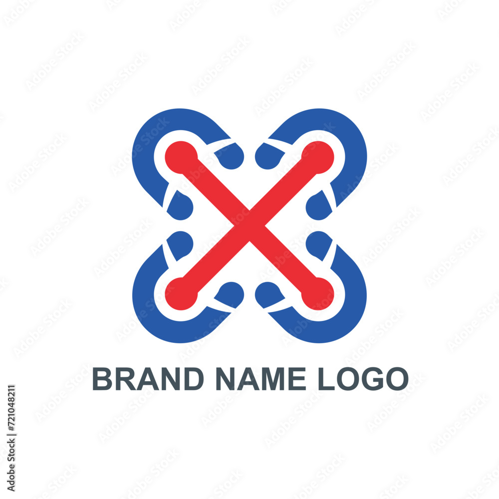 Obraz premium Star X modern vector business logo