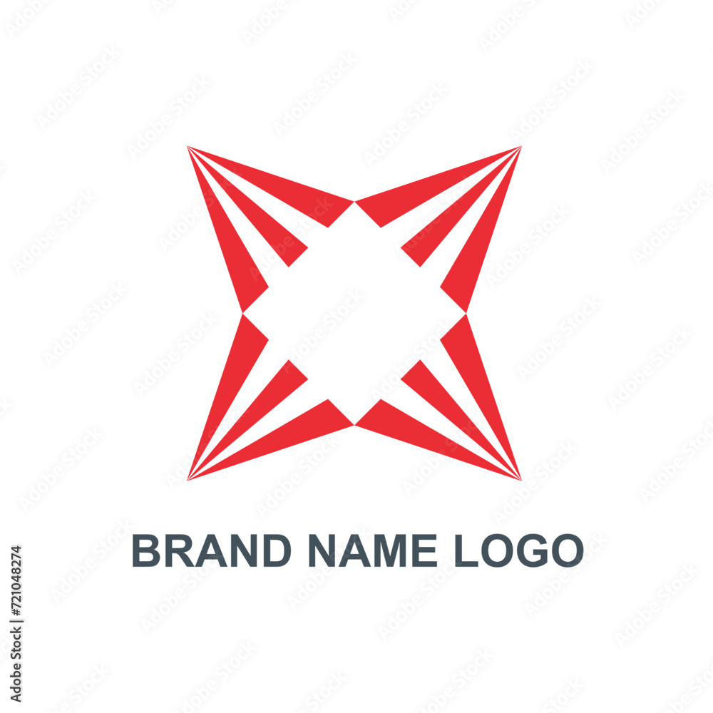 Obraz premium Star X modern vector business logo