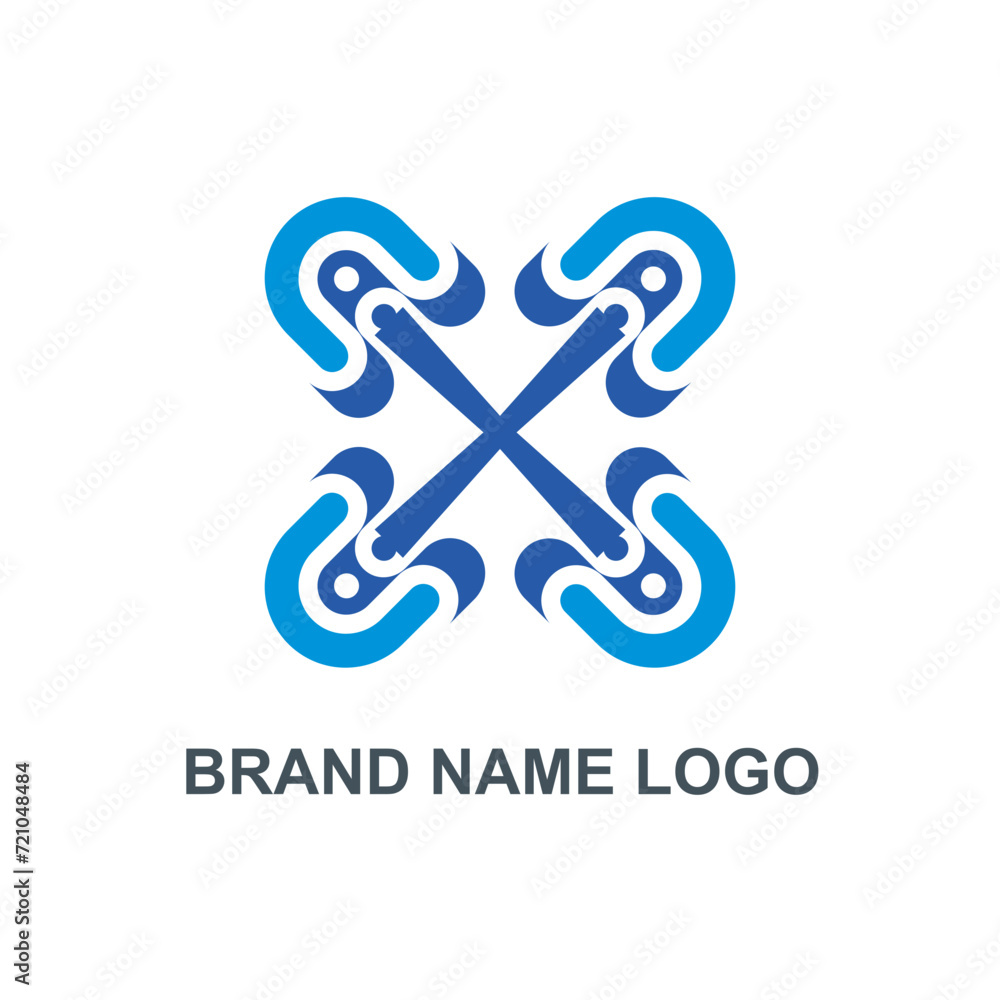 Naklejka premium Initial letter X star logo design