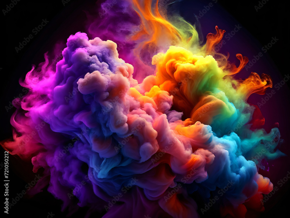Obraz premium fractal smoke color background