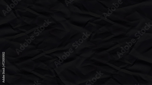 Abstract crumpled and creased recycle black paper texture background