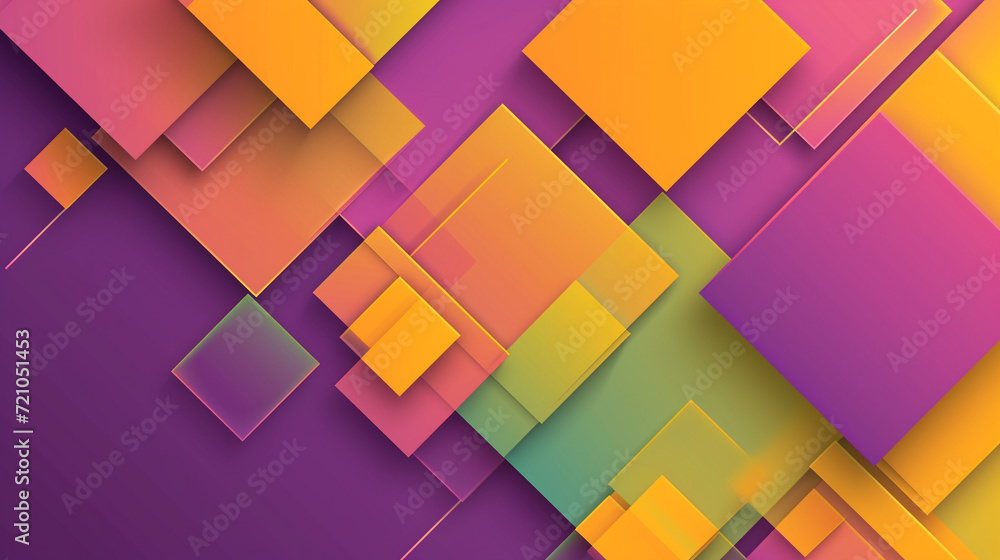Purple, yellow-orange, and yellow-green abstract background vector presentation design. PowerPoint and Business background.