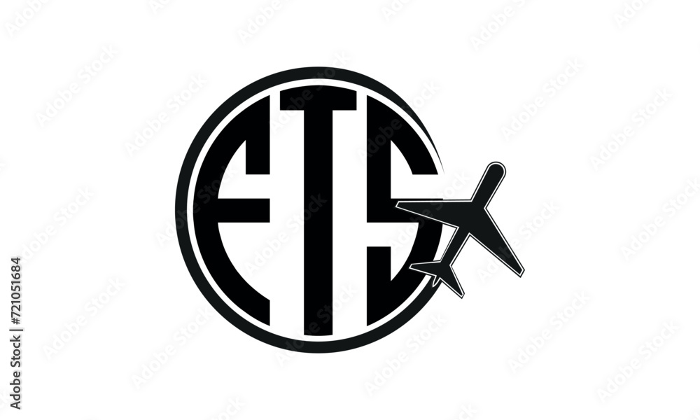 FTS three initial letter circle tour & travel agency logo design vector ...