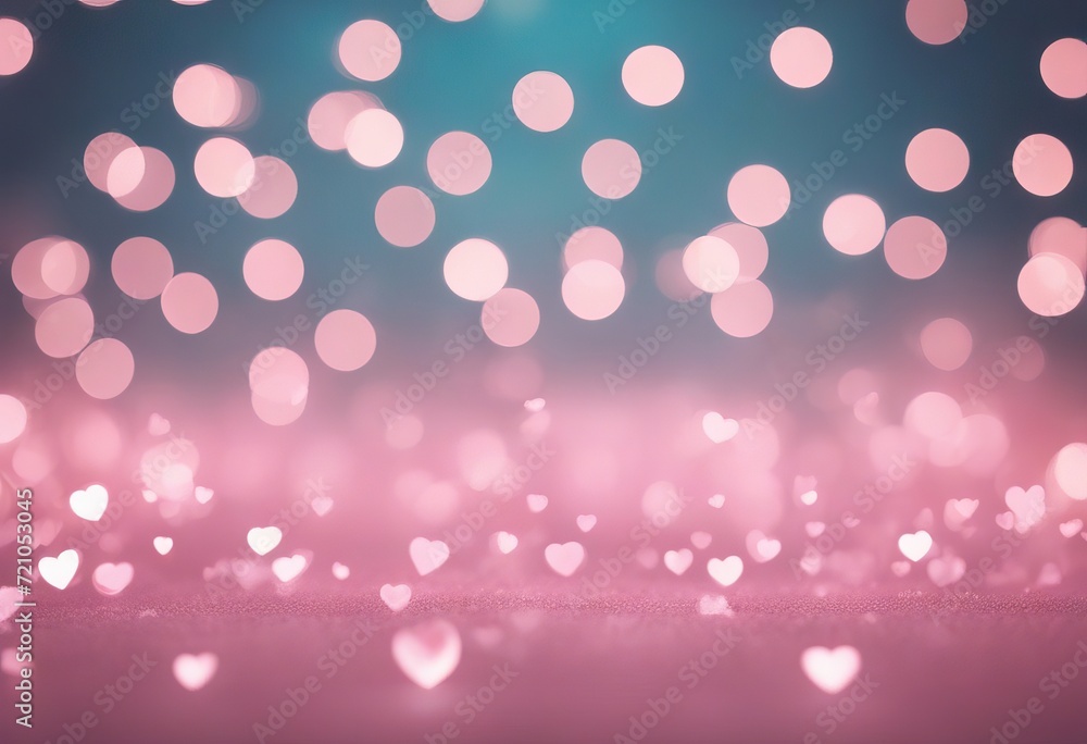  background pink pastel heart bokeh Blurred