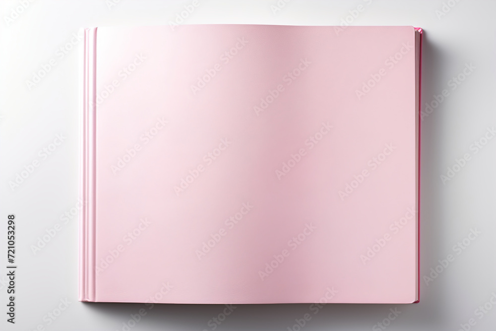 A pink book cover mockup isolated on white background. A pink book cover mockup isolated on white background.