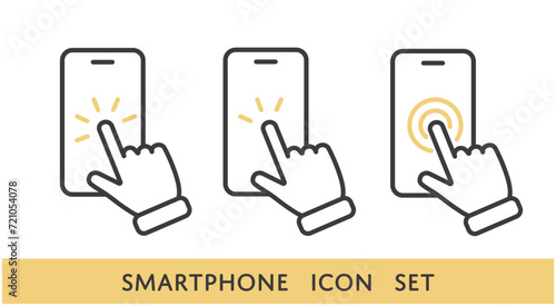 スマートフォン　タッチ　アイコンセット
