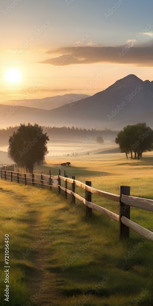 custom made wallpaper toronto digitalsunrise over the lake, Generative AI