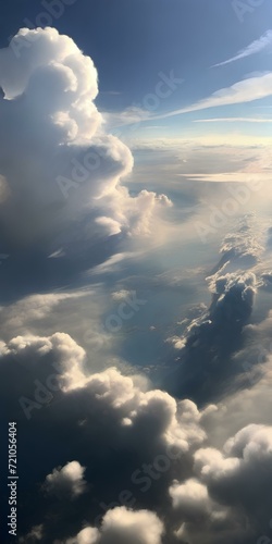 Wallpaper Mural blue sky with clouds, Generative AI Torontodigital.ca