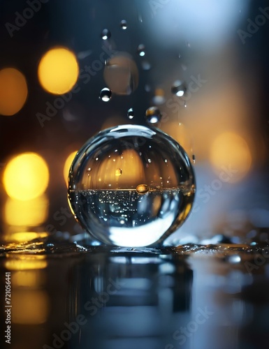 Wallpaper Mural glass of water, Generative AI Torontodigital.ca