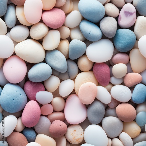 Delicate Vintage Pastel Pebbles Seamless Abstract AI Generated