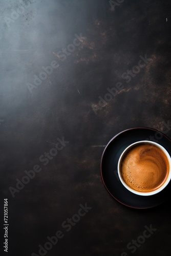 Minimal Style of Americano Coffee on Table Top AI Generated
