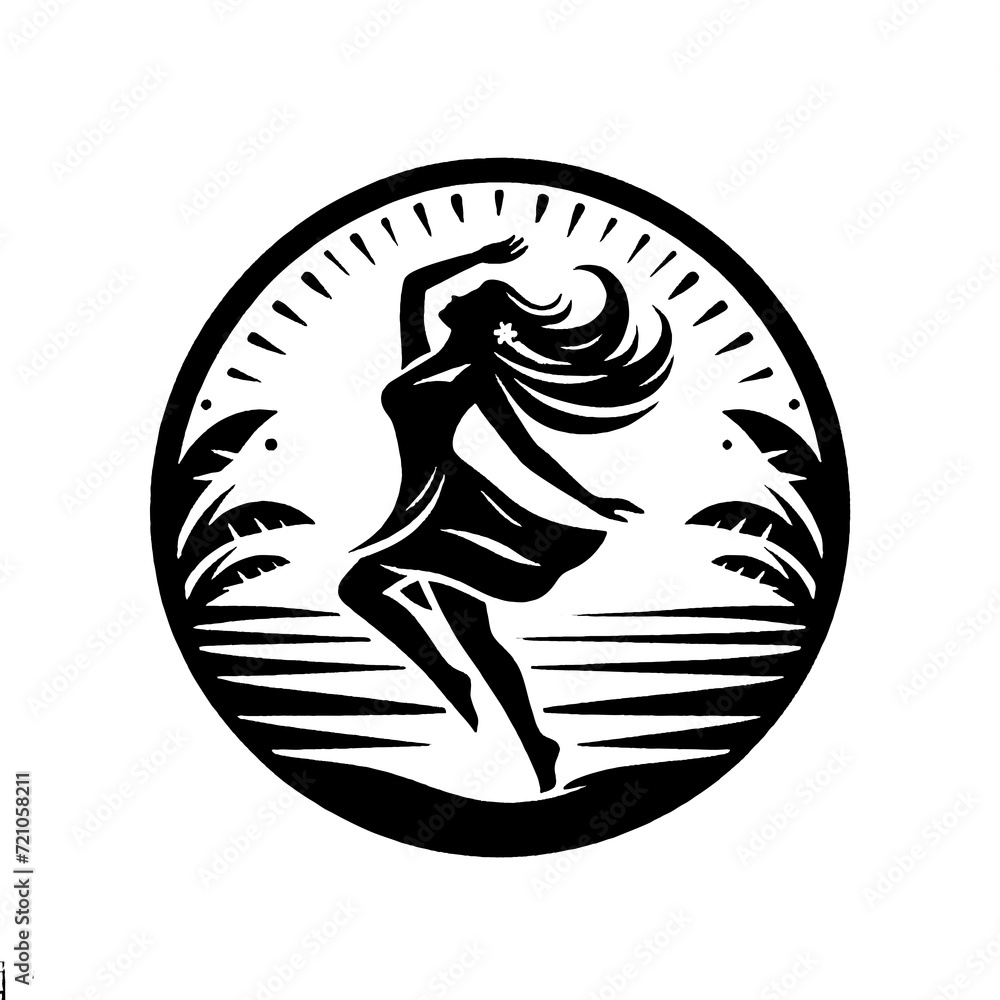 dancing woman style vector logo design dancing woman style vector logo design