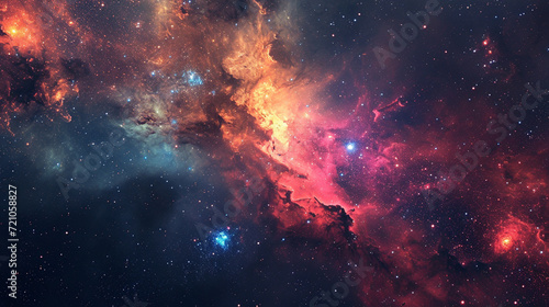 The night sky, brimming with stars, nebulae, and galaxies, creates a captivating view of the universe.