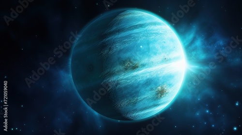 Uranus Planet in Space. Celestial, Cosmic, Solar System, Astronomy, Universe, Galactic, Planetary 