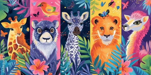 Colourful World Wildlife Day Illustration to celebrate and raise awareness of the world’s wild fauna and flora