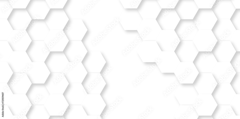 Abstract 3d background with hexagons pattern with hexagonal white and gray technology line paper background. Hexagonal vector grid tile and mosaic structure mess cell. white and gray hexagon. Abstract 3d background with hexagons pattern with hexagonal white and gray technology line paper background. Hexagonal vector grid tile and mosaic structure mess cell. white and gray hexagon.