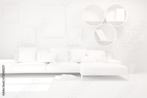 Modern interior design. 3D illustration photo