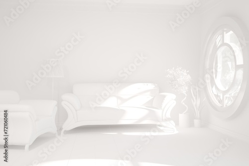 Modern interior design. 3D illustration photo