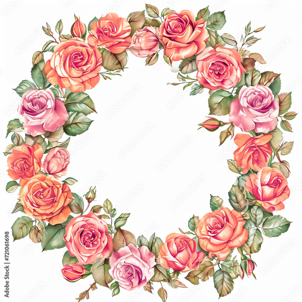 Flower frame in watercolor style
Flower frame in watercolor style