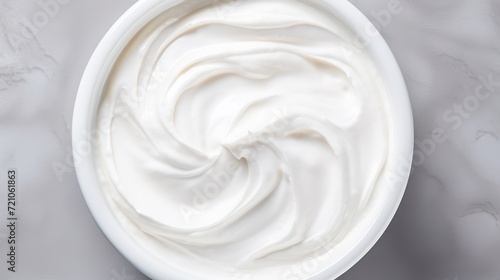 Extreme Closeup of Greek Yogurt Bowl AI Generated