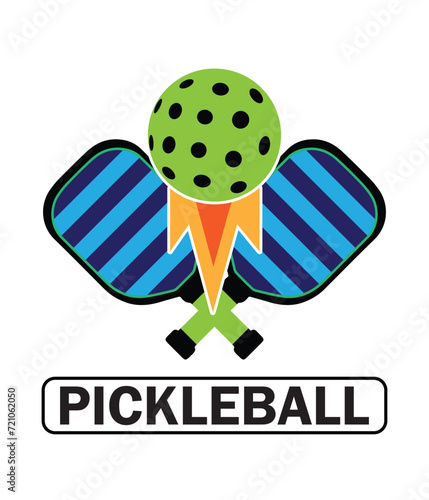 Pickleball Logo Vector. You can use it as club logo, banner design etc.
