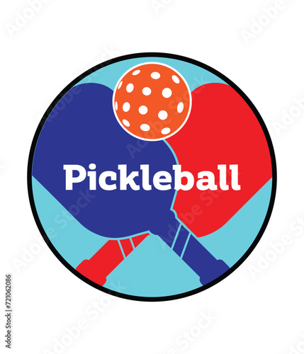 Pickleball Vector Logo Design. You can use it as club logo, banner design etc.