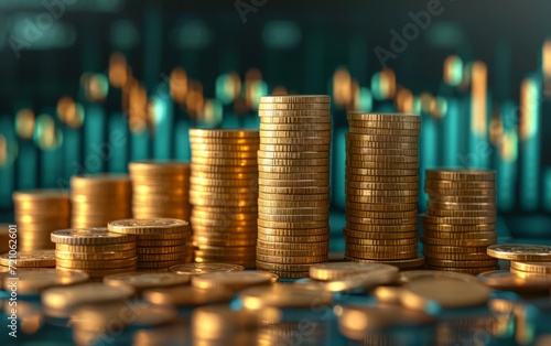 Financial Growth Concept with Coins