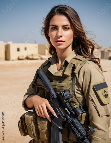 Portrait of an Israeli female soldier © pecherskiydotkz
