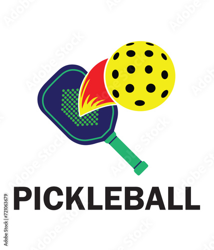 Pickleball Logo Vector Design. You can use it as club logo, banner design etc.
