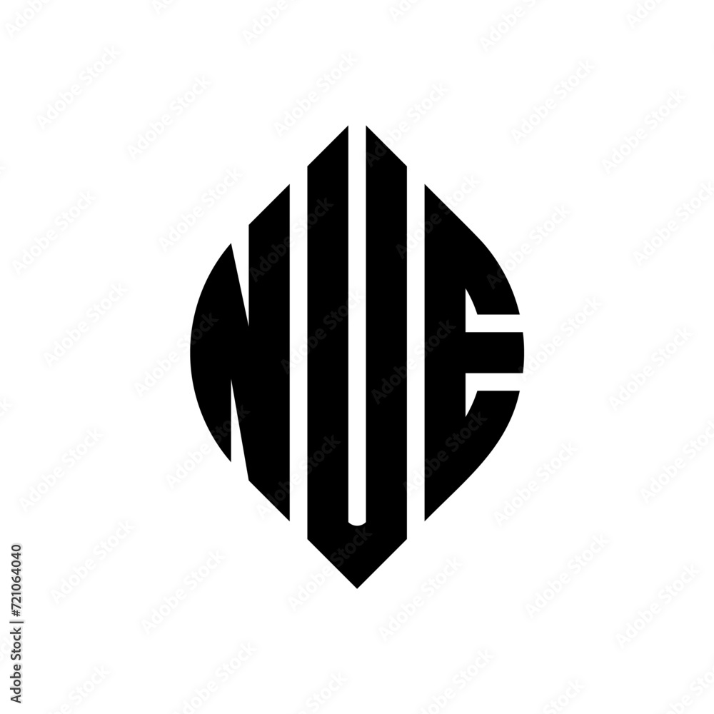 NUE circle letter logo design with circle and ellipse shape. NUE ellipse letters with typographic style. The three initials form a circle logo. NUE circle emblem abstract monogram letter mark vector. NUE circle letter logo design with circle and ellipse shape. NUE ellipse letters with typographic style. The three initials form a circle logo. NUE circle emblem abstract monogram letter mark vector.
