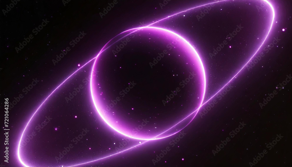 circle background with neon